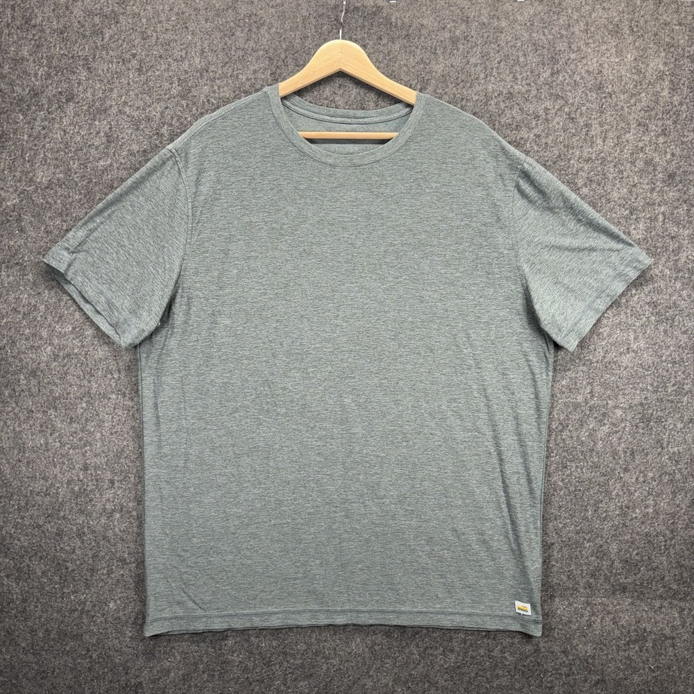 Vuori Short Sleeve Strato Tech Tee Mens XL Green Athleisure Stretch Soft V126